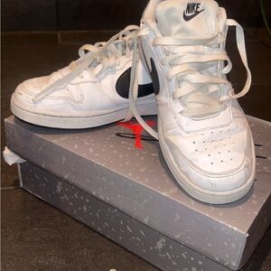 Nike White and Black Athletic Shoes